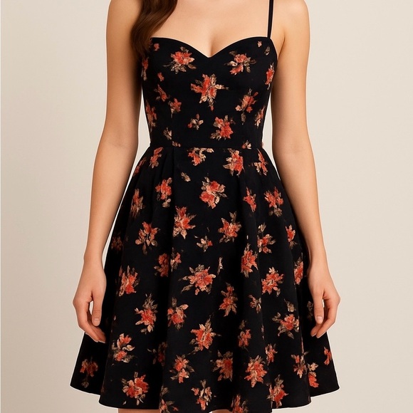 Laura Ashley Dresses & Skirts - Vintage 1990’s Laura Ashley Black Floral Dress